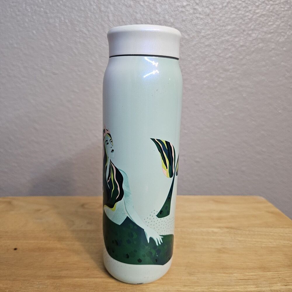 Starbucks 2024 Siren Mermaid 20 oz Stainless Steel Water Bottle Green Tumbler